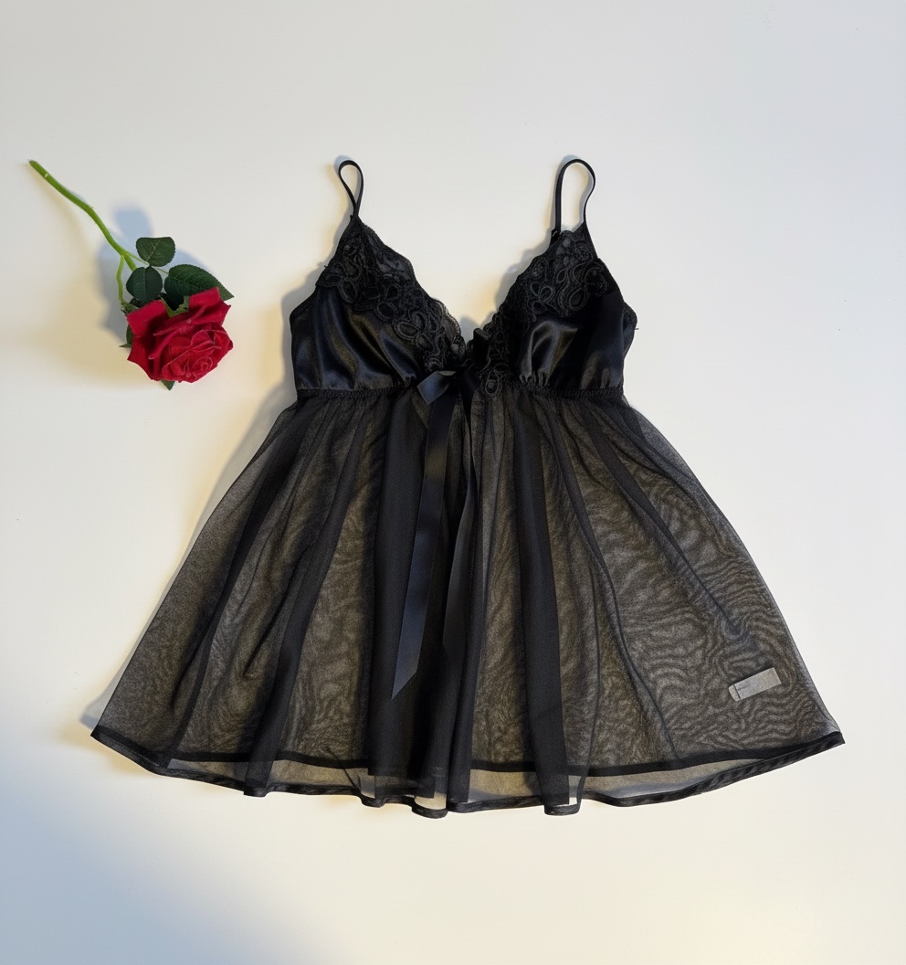 Lingerie en satin et dentelle