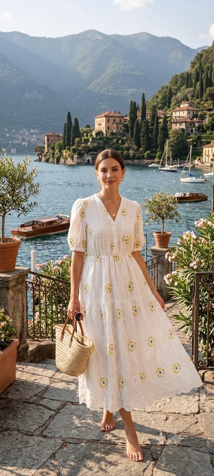 Robe en broderie anglaise