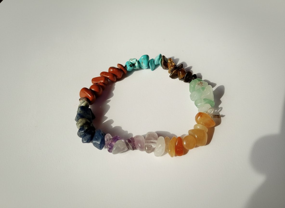 Bracelet 7 chakras en pierres naturelles. 