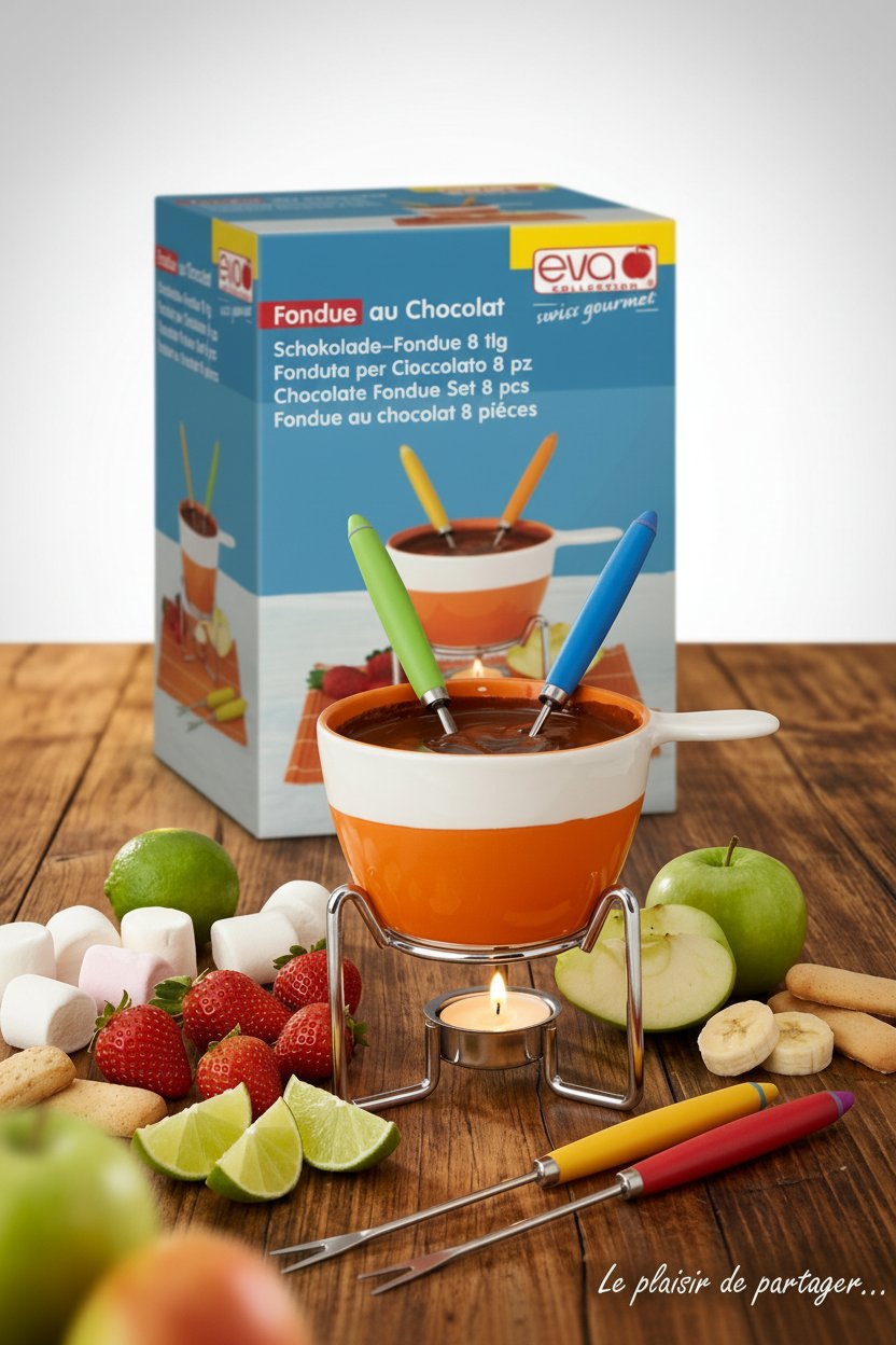 Service à fondue au chocolat EVA Collection Swiss Gourmet