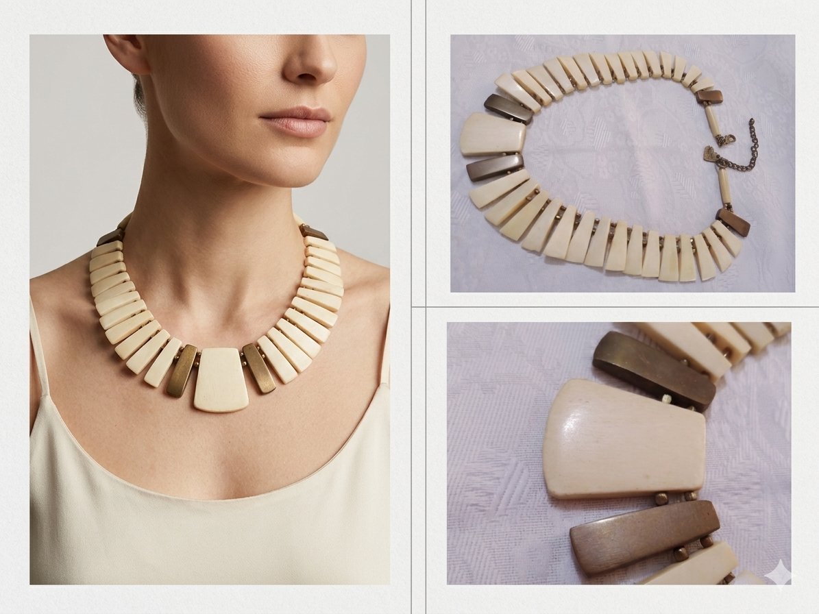 Collier unique en ivoire 