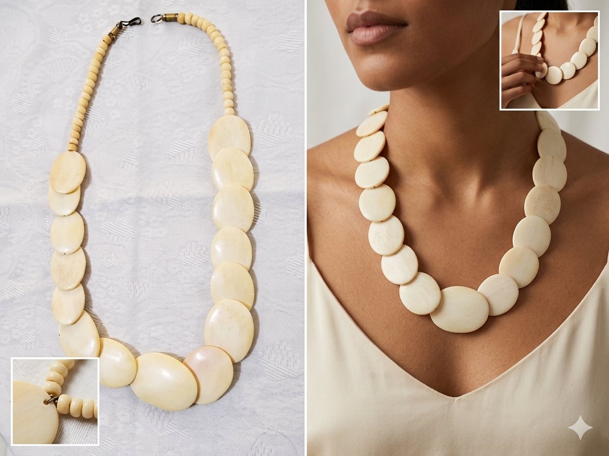 Collier très élégant en ivoire 