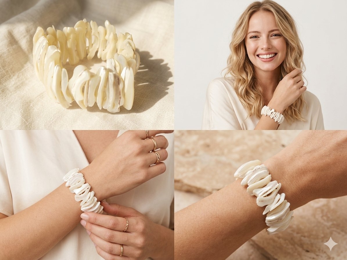 Très jolie Bracelet en nacre naturelle