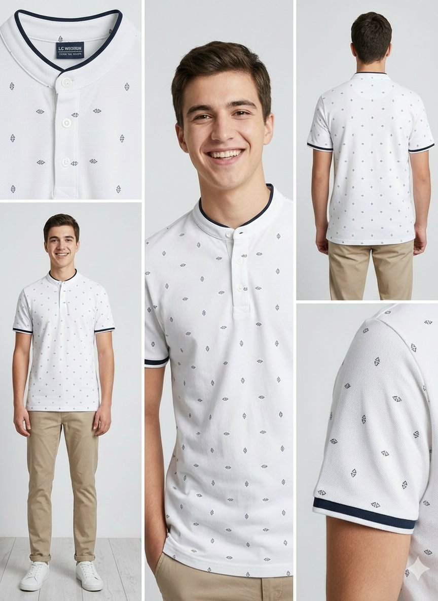 Polo blanc de la marque LC waikiki