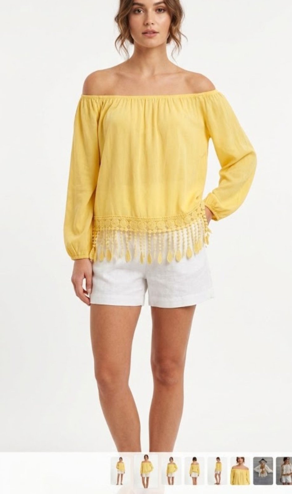 Pull bustier jaune 