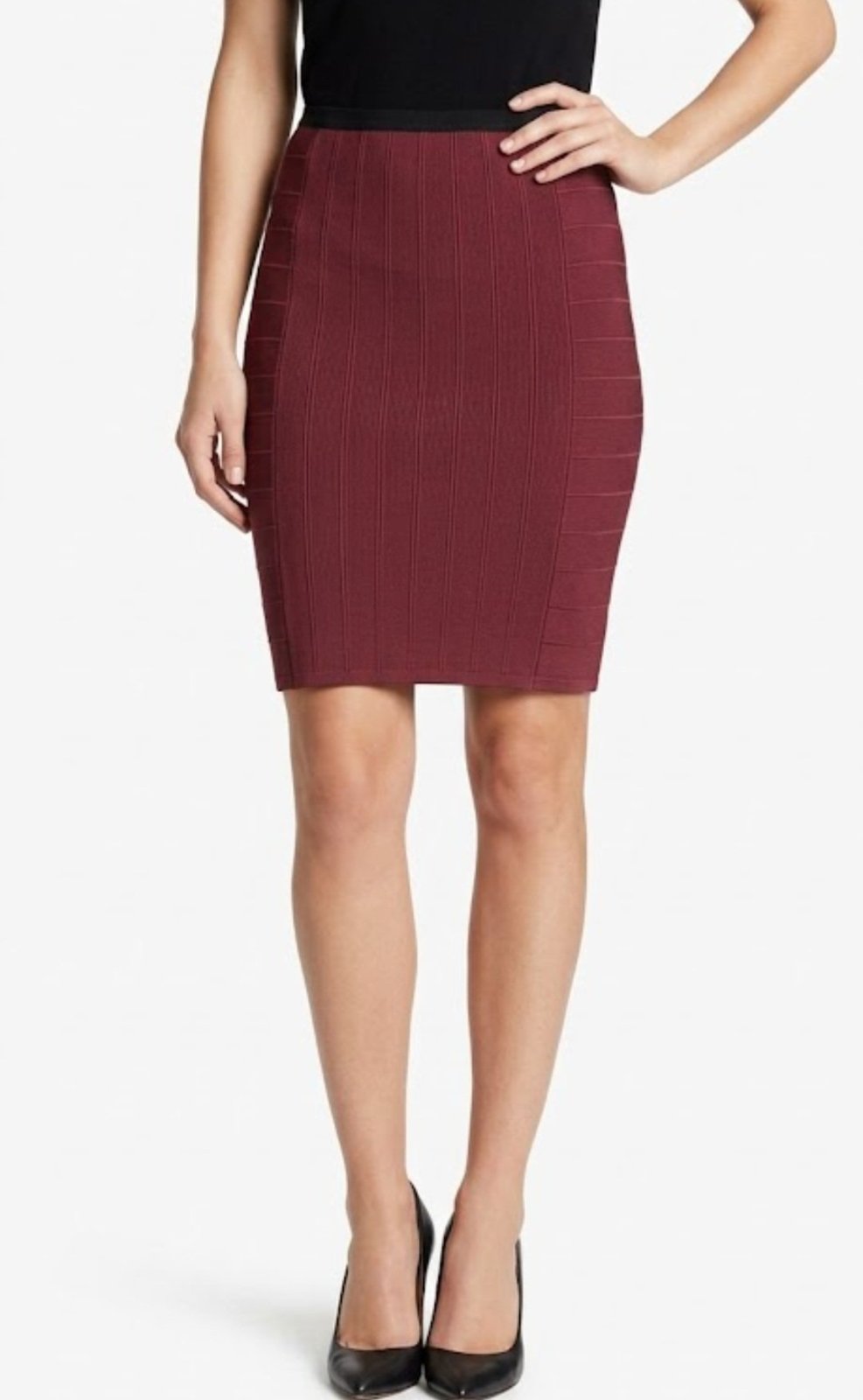 Jupe rouge bordeaux 
