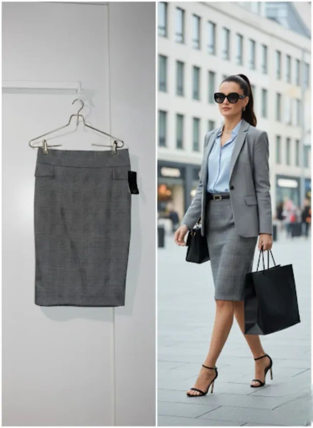 Jupe gris noir 