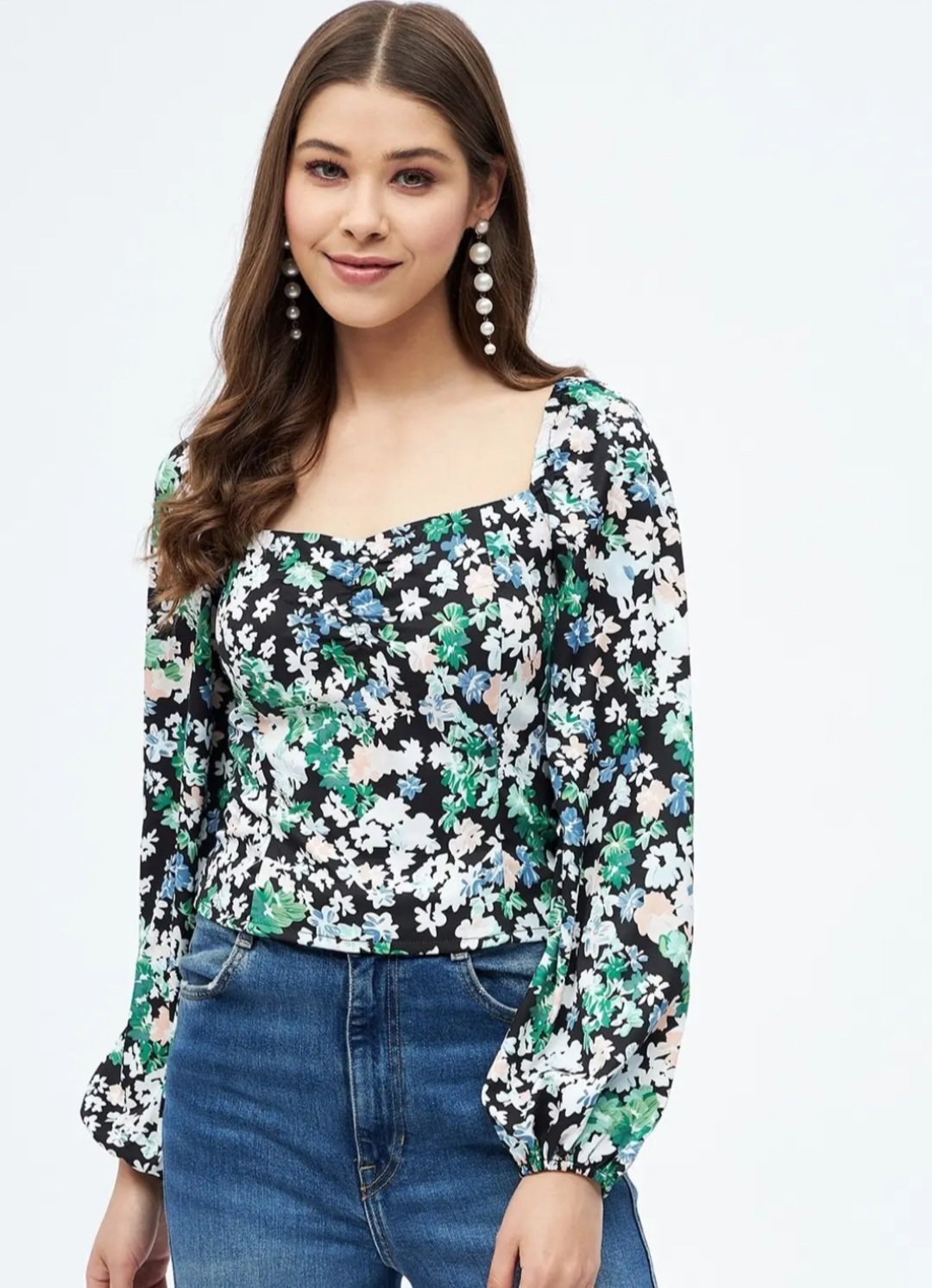 Pull (H&M) fleuri taille S/M 