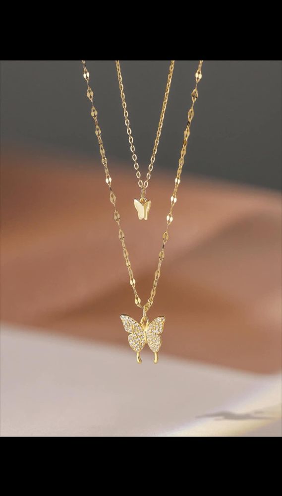 collier papillon 2 pieces yasser fiinou (shein)