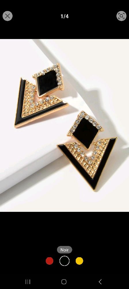 boucle d'oreille noir 
