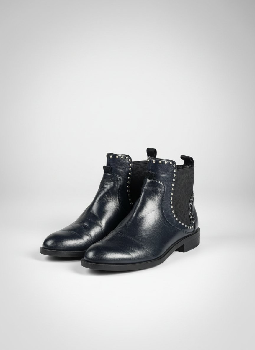 Bottines Zara couleur bleu nuit 