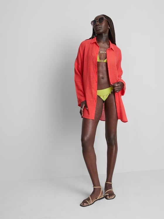 Chemise de plage orange primark