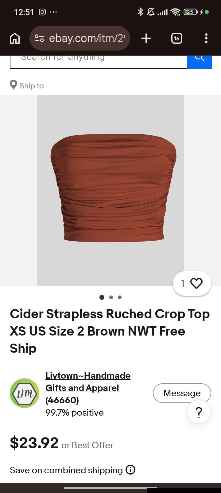 Top bustier marron froncé ✨ tendance et élégant-cider