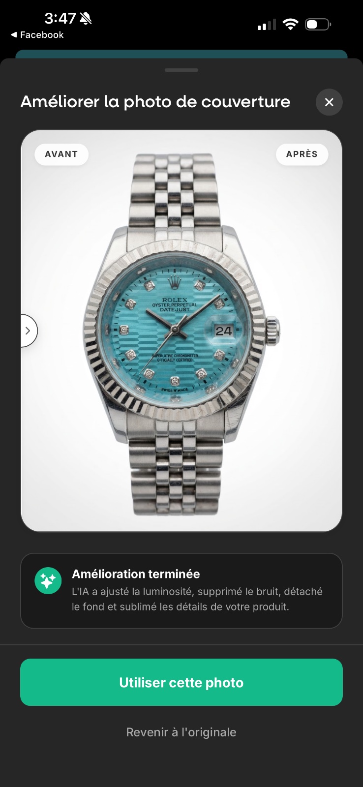 Montre Rolex en turquoise