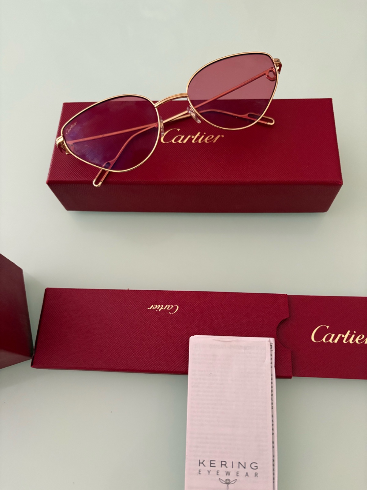 Cartier CT0155S 003 GOLD cat eye