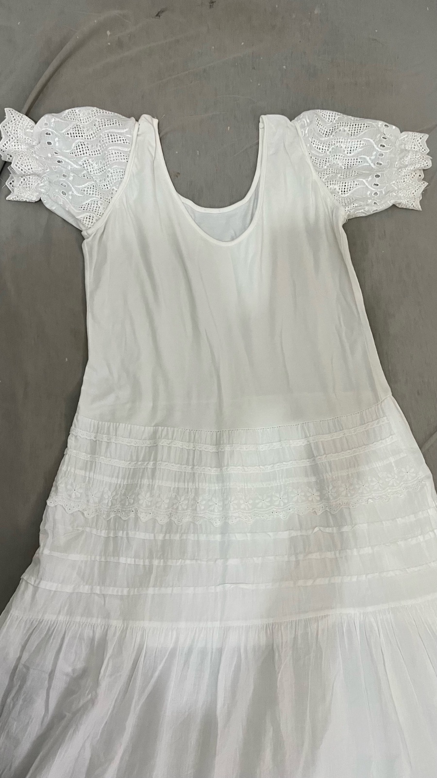 Robe longue blanche style bohème