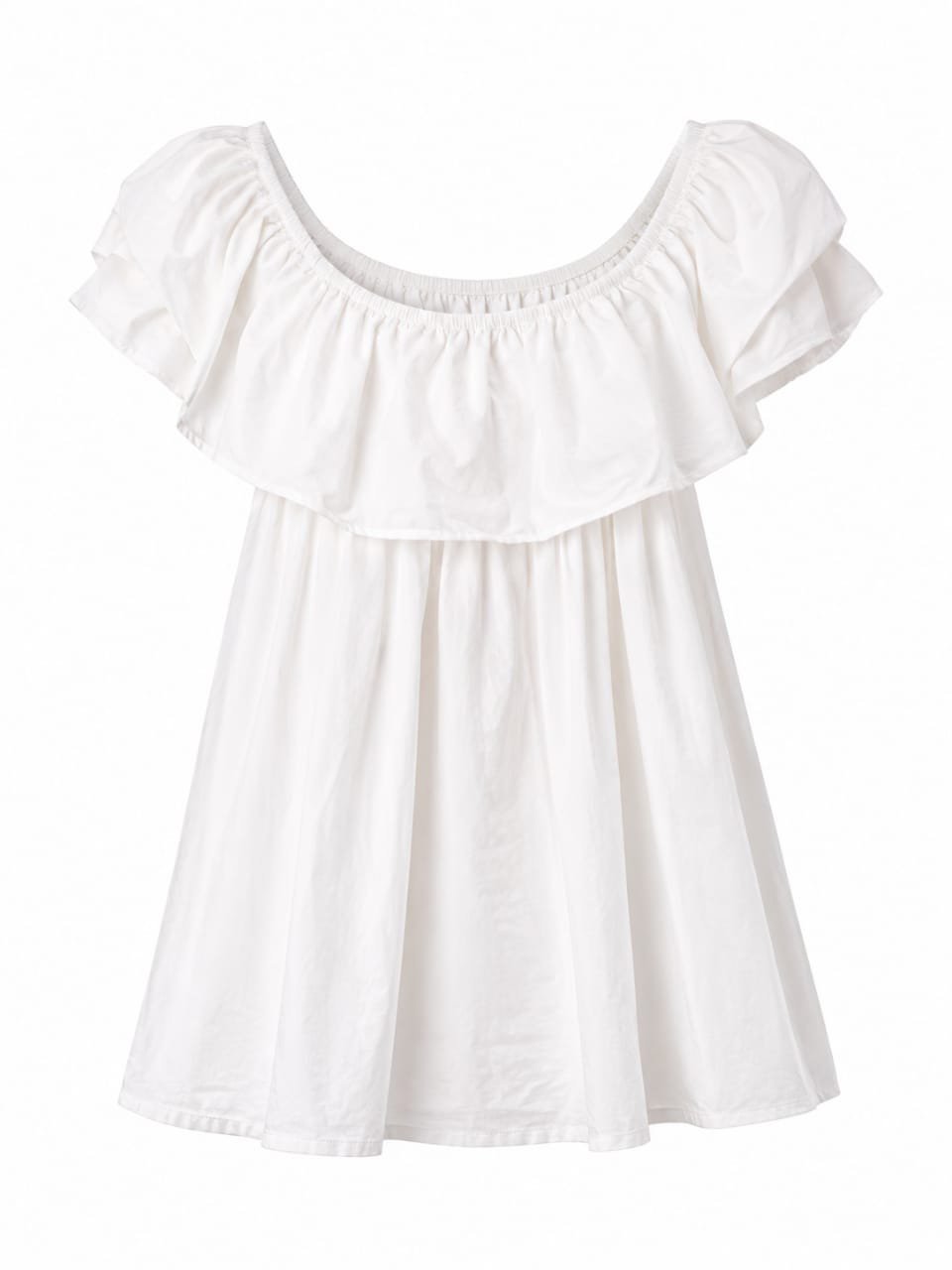🤍 Robe blanche à volant