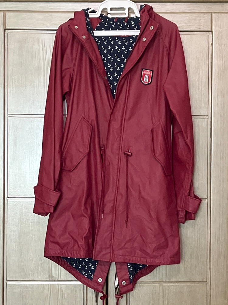 Trench cuir burgundy 