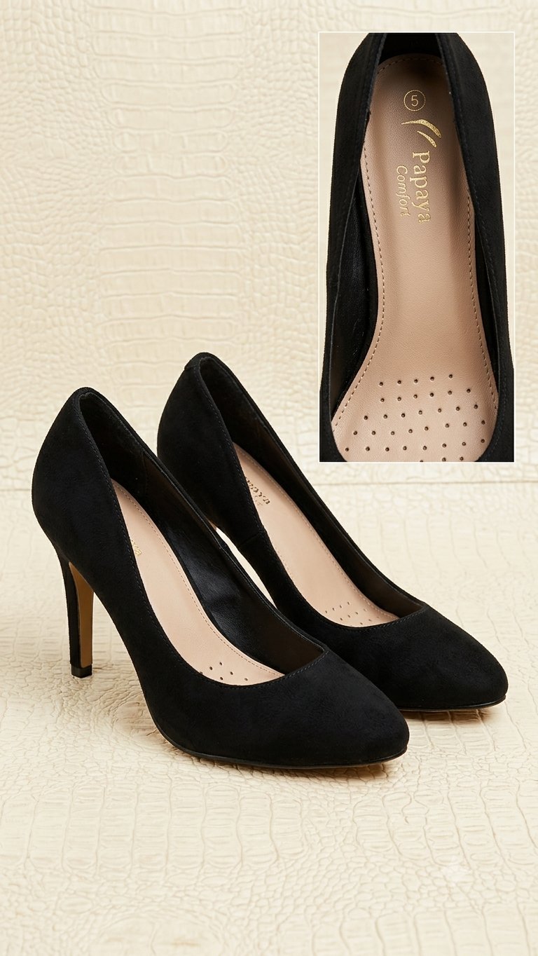 حذاء كعب عالي أسود  (Talons noirs élégants)