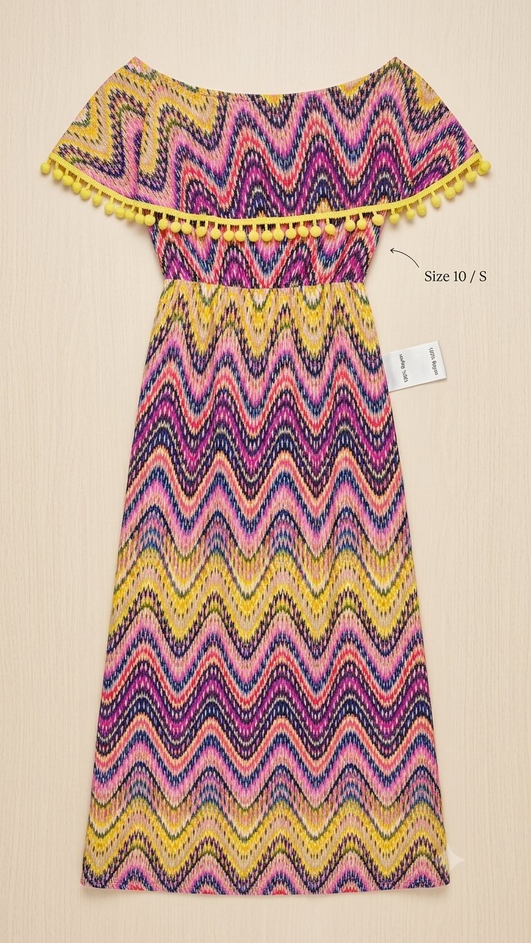 فستان صيفي طويل بألوان زاهية  (Robe d'été colorée)