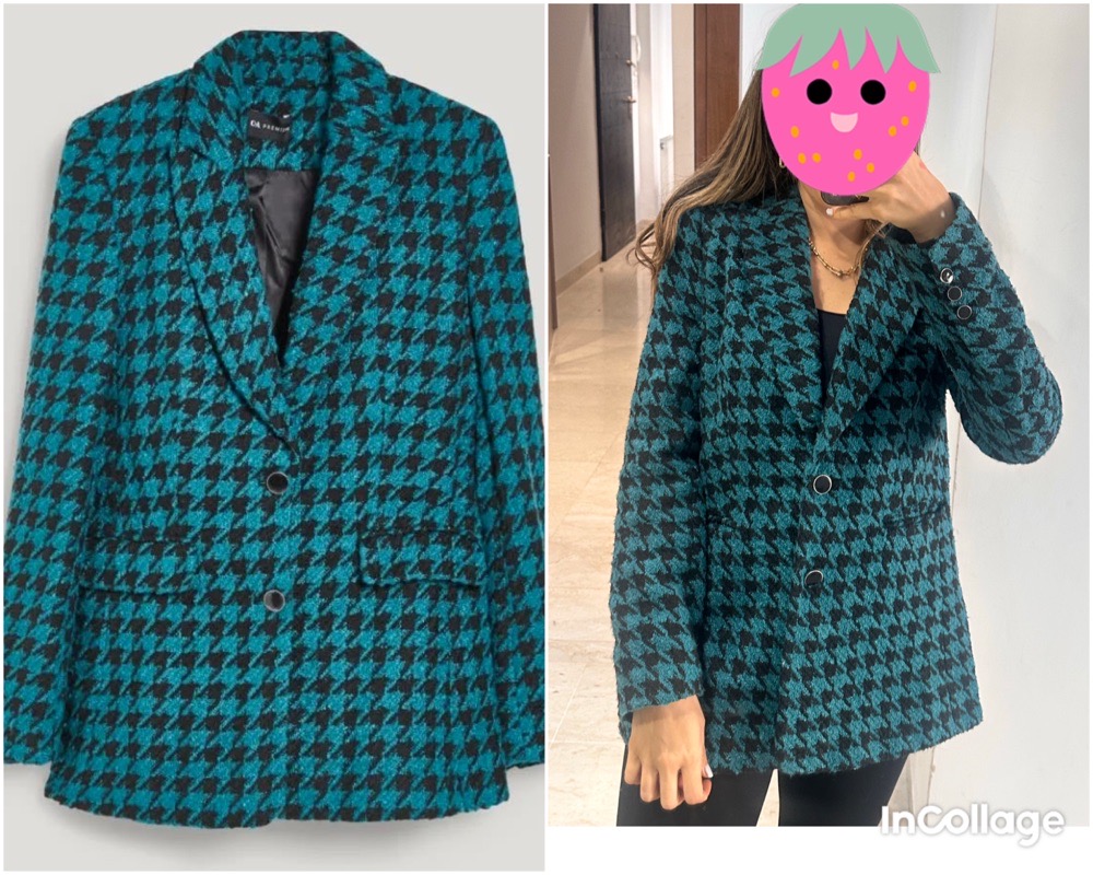 Blazer longue en tweed 