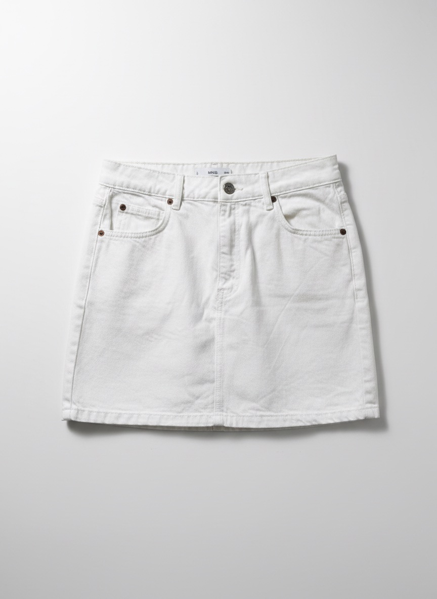 Jupe jean blanc