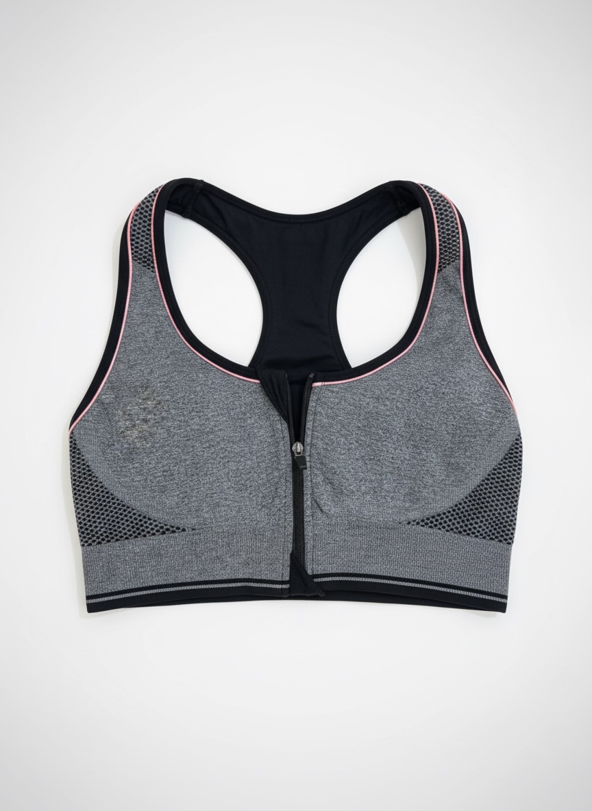 Brassière de sport zippée