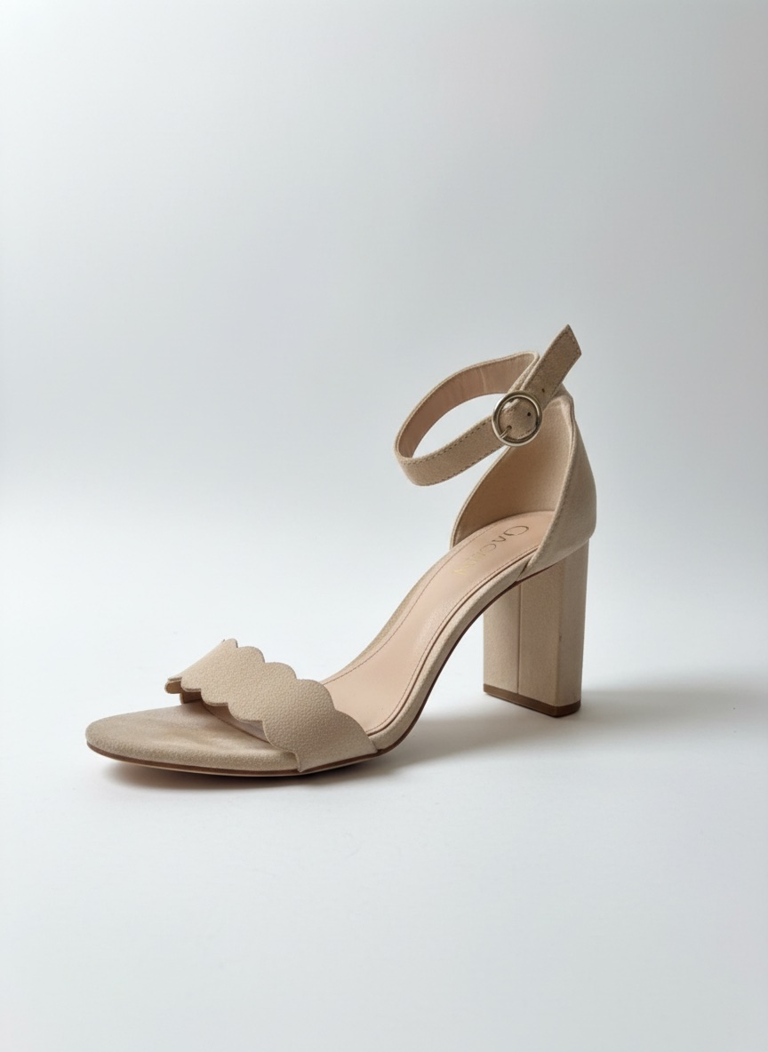 Escarpins beige clair en daim