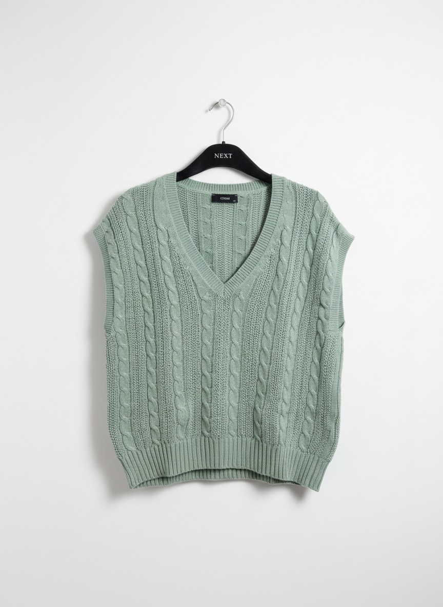 Pull vert en maille