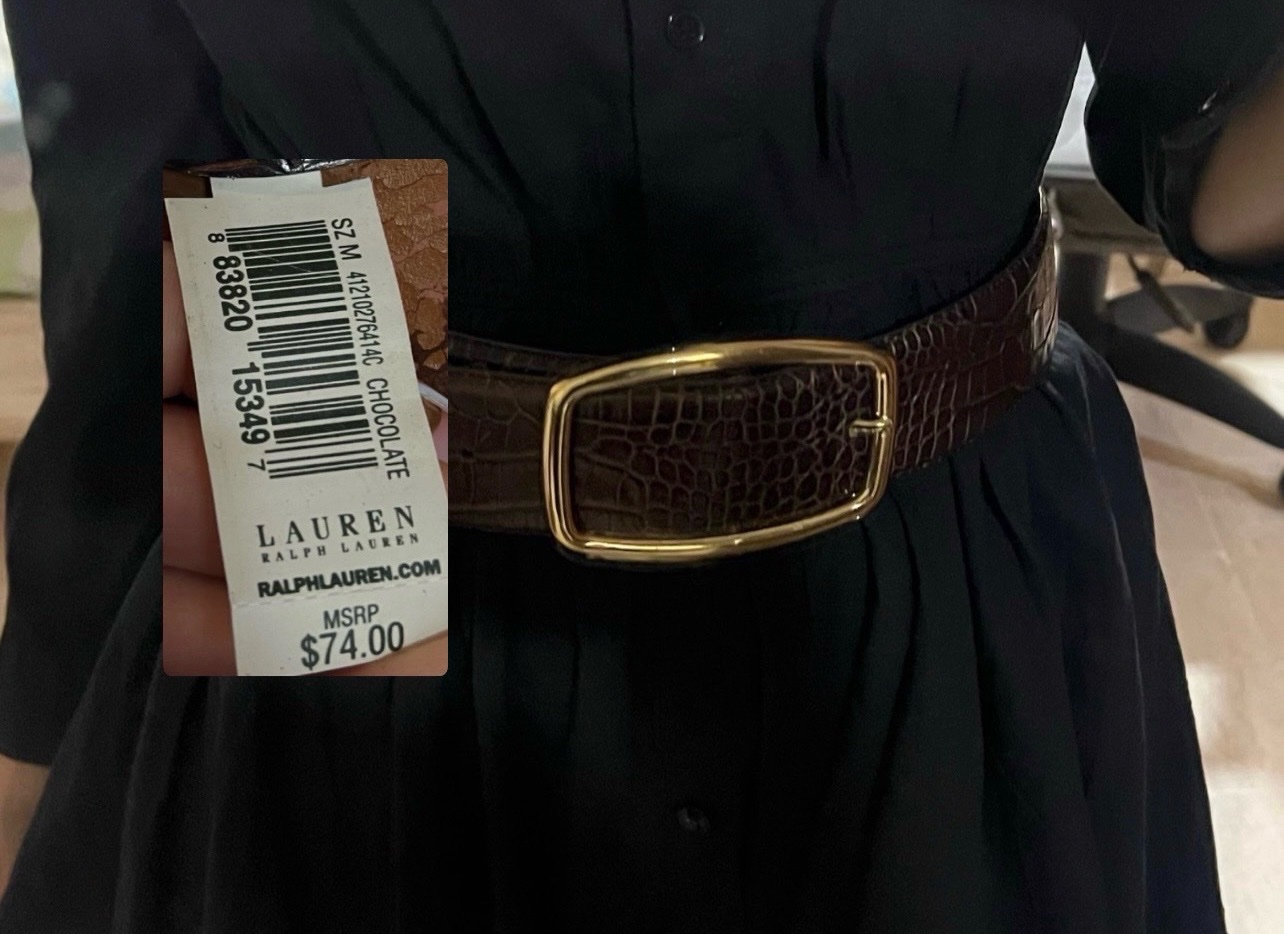 Ceinture Ralph Lauren en cuir italien 🇮🇹🤎 Très bon état extérieur, l’extérieur est vraiment impeccable. À l’intérieur, le cuir s’est légèrement effrité avec le temps (visible sur les photos)