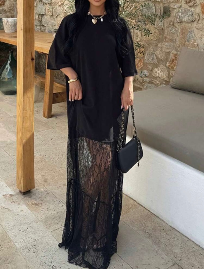 Robe noir dentelle
