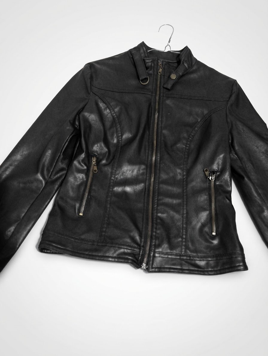 Veste cuir noir