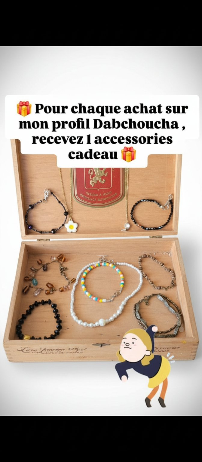 Un achat sur mon profile Dabchoucha = 1 accessoire offert 😃💝 Profitez-en vite! 