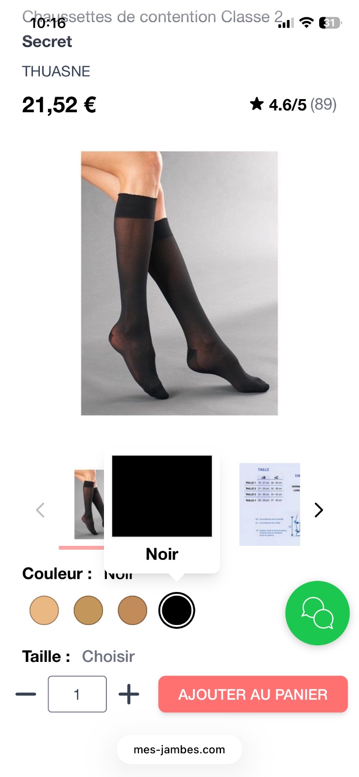 Chaussetes medicales a 21€