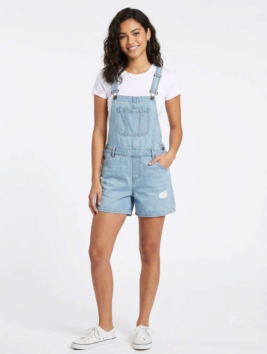 Salopette-short en jean