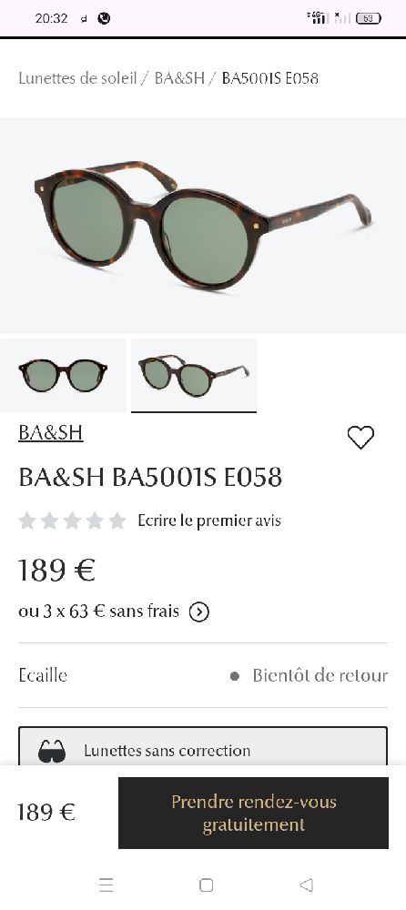 Lunettes de soleil