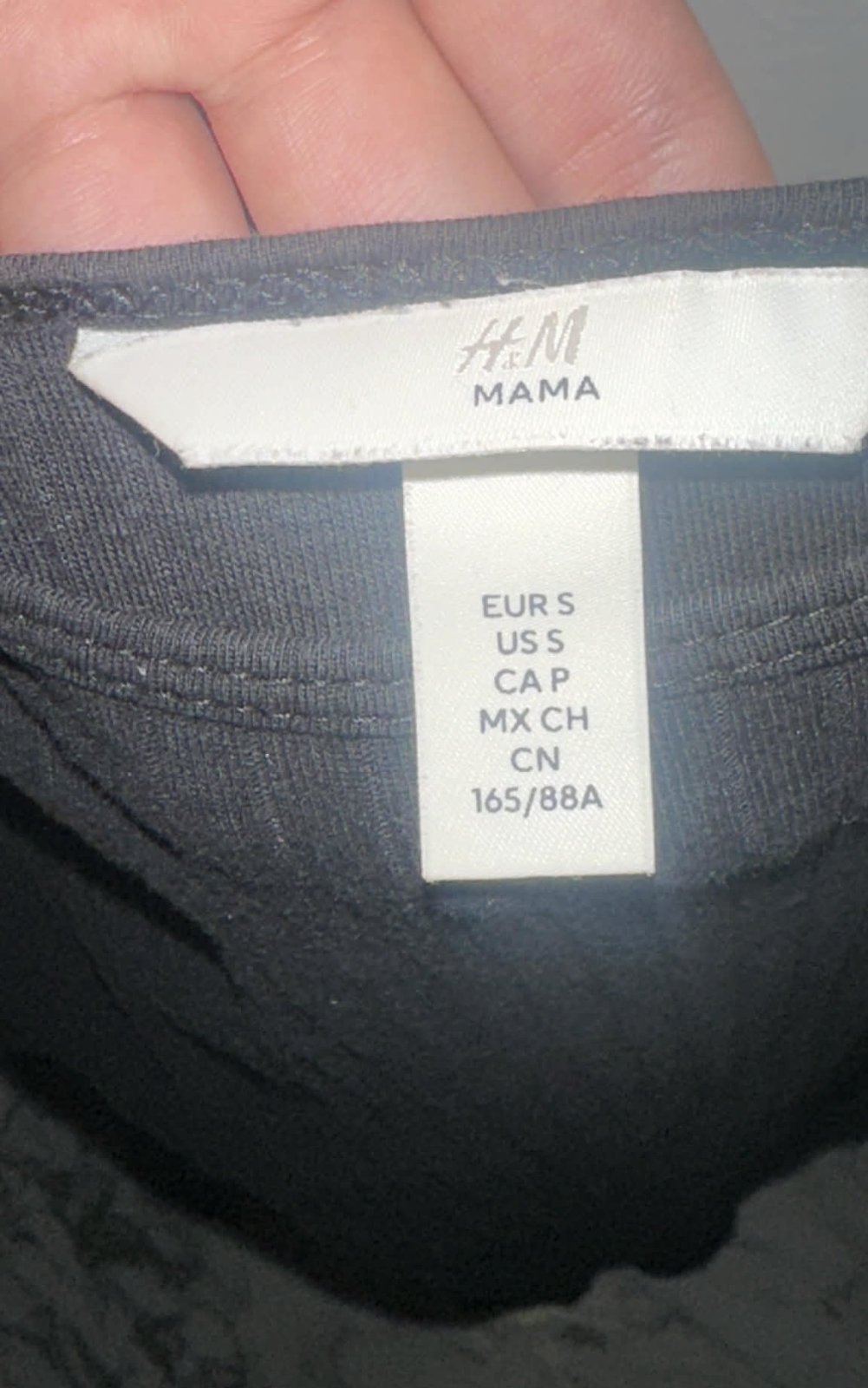 Robe langue noire côtelée H&M MAMA taille 36/38
