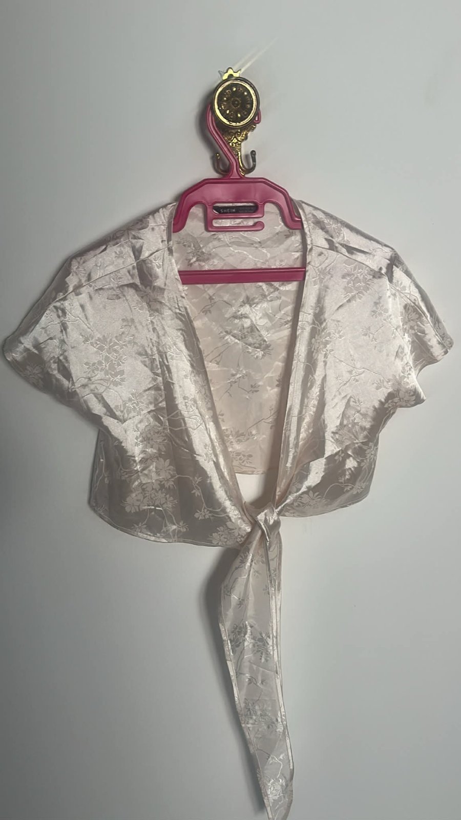 Haut court cache cœur en stain floral SHEIN 