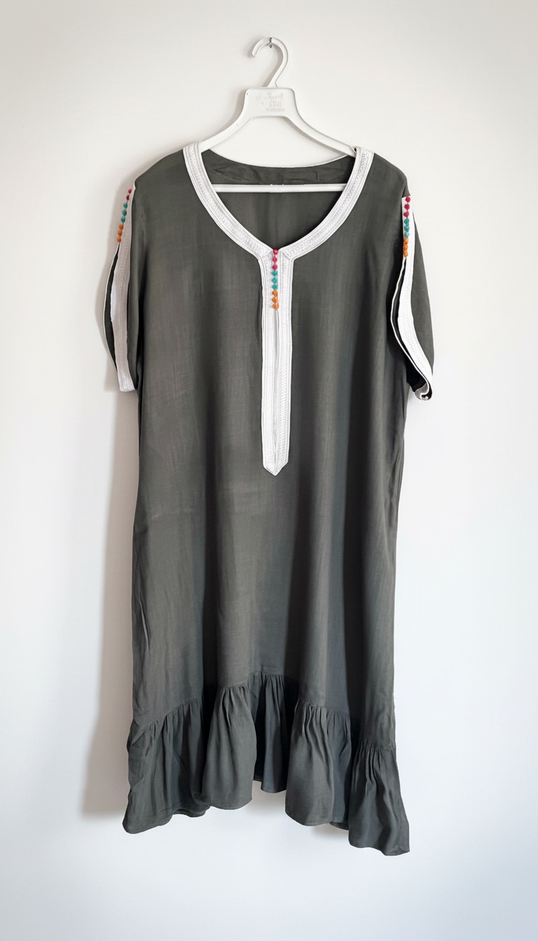 Robe facon jebba avec touche tunisienne. En lun super leger.