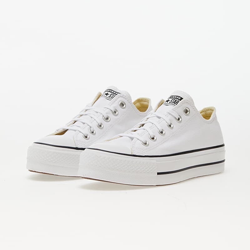 Converse Chuck Taylor All Star Lift Ox Wide Fit platform trainers in white