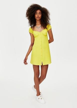 Joli robe pull & bear jaune cetron 
