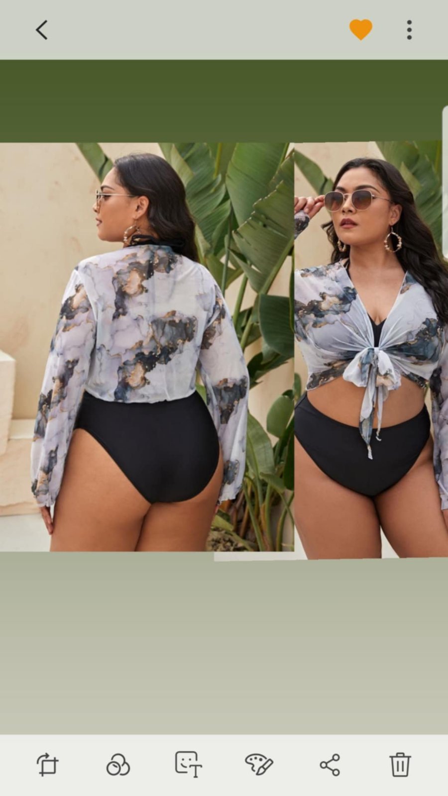 Maillot shein  2 peice lbnet blech flous