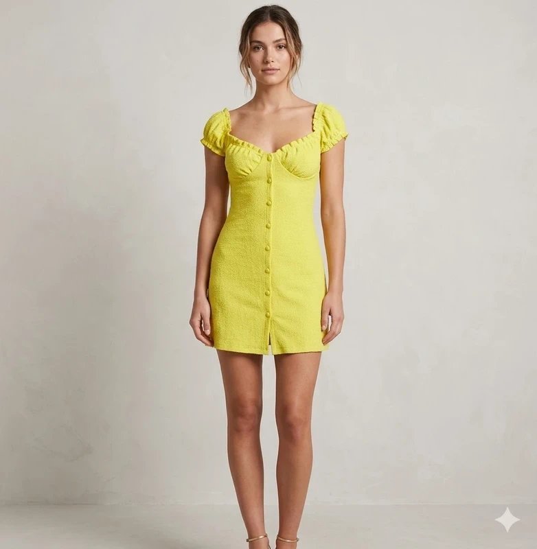 Robe jaune cetron  pull& bear 