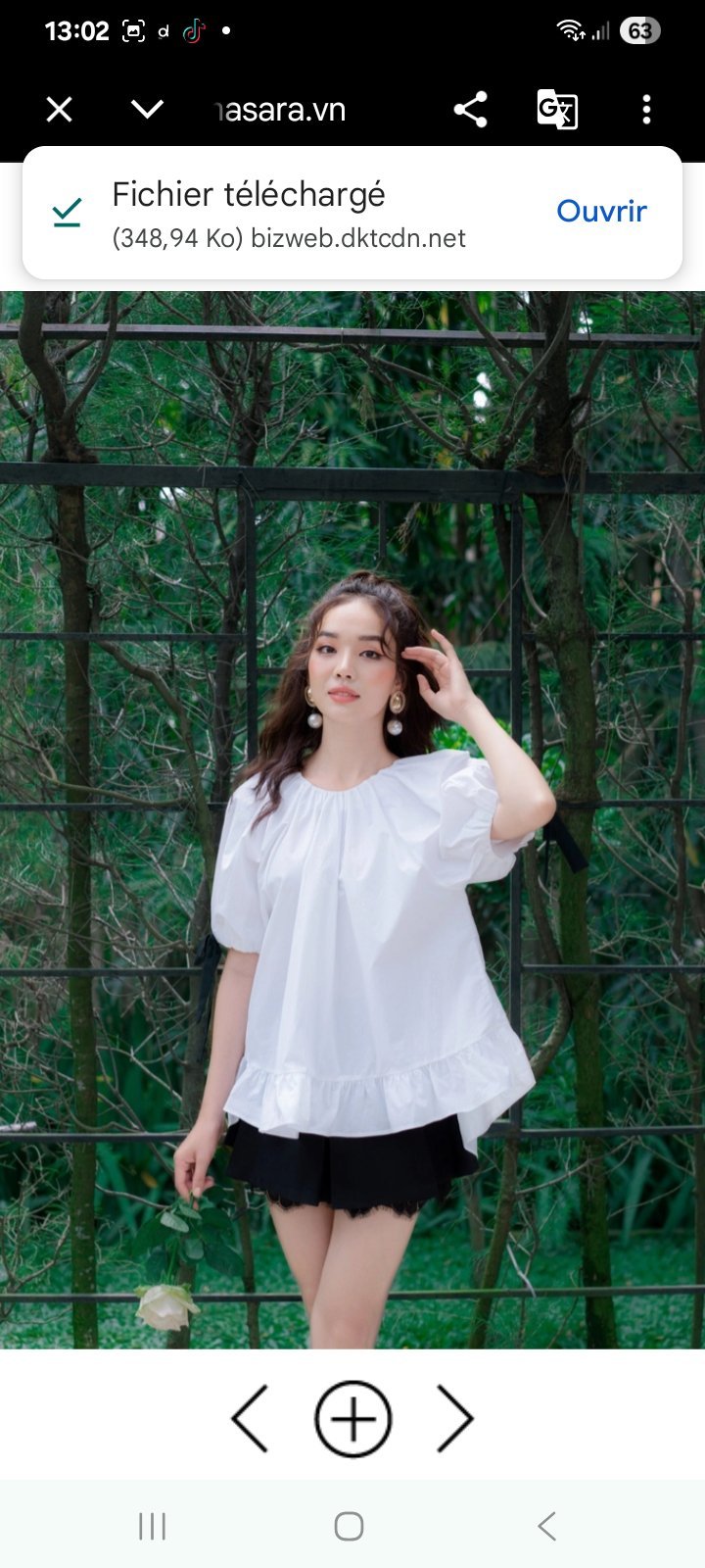 Chumise blanc zara