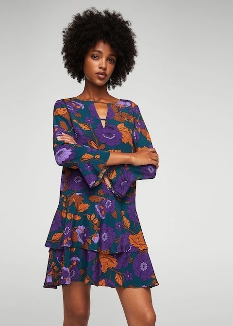 Robe mango fleurie novelle collection 
