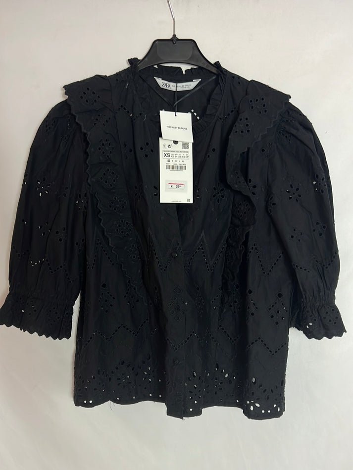 Chumise zara broderie anglaise zara nouvelle collection 
