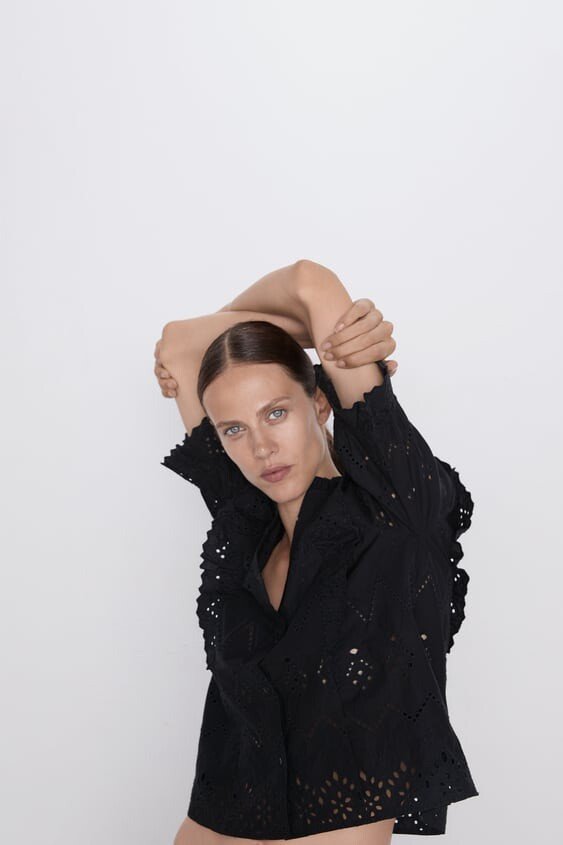 Chumise zara broderie anglaise 