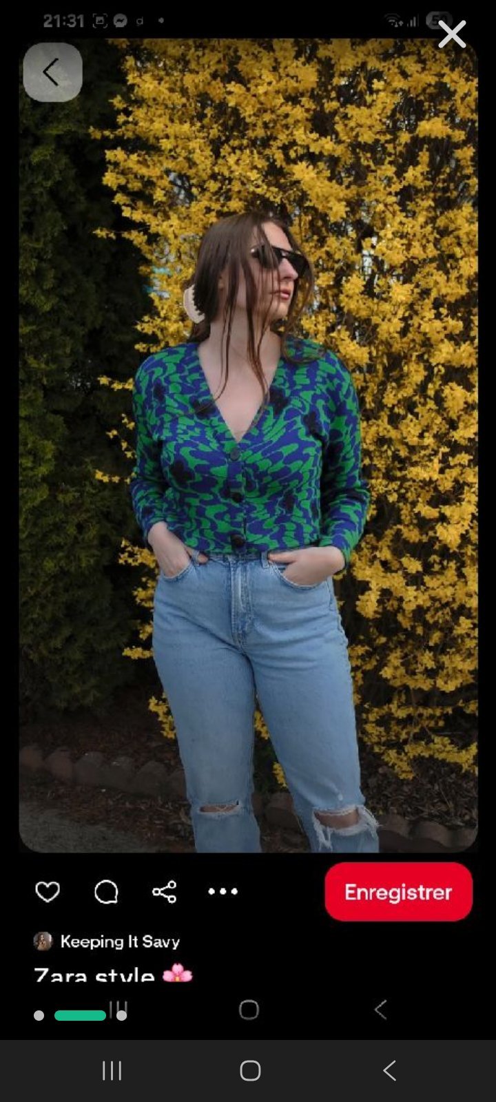 Cardigan zara bleu vert 