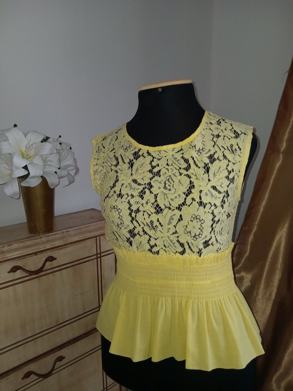 Top jaune cetron 