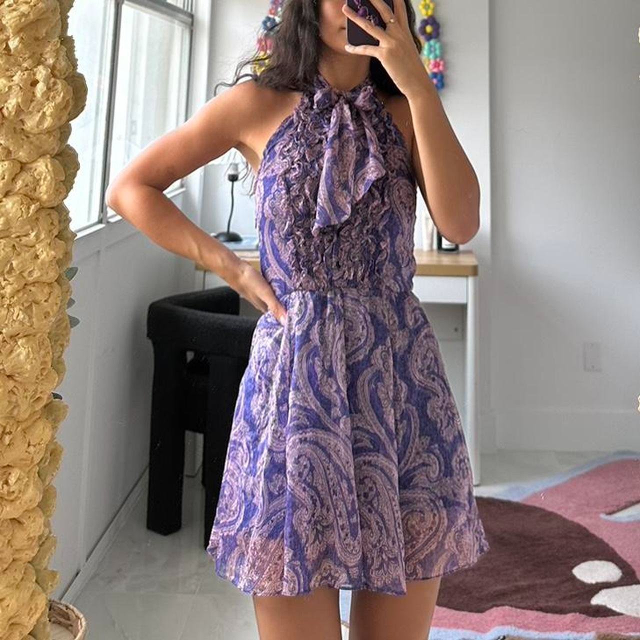 Robe Zara violette – imprimé paisley